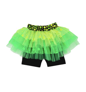 Glowing Green Midi Tutu Shorts