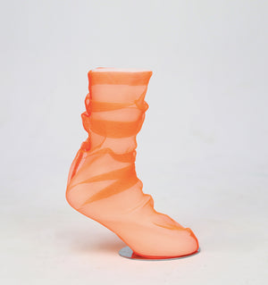 Neon Orange Tulle Socks