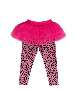Pink Leopard Tutu Leggings