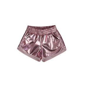 Metallic Shorts / Rose