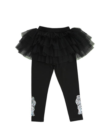 Angel Tutu Leggings / Black