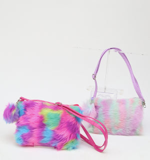 Macaron Faux Fur Bag