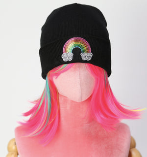 Rainbow Beanie / Black