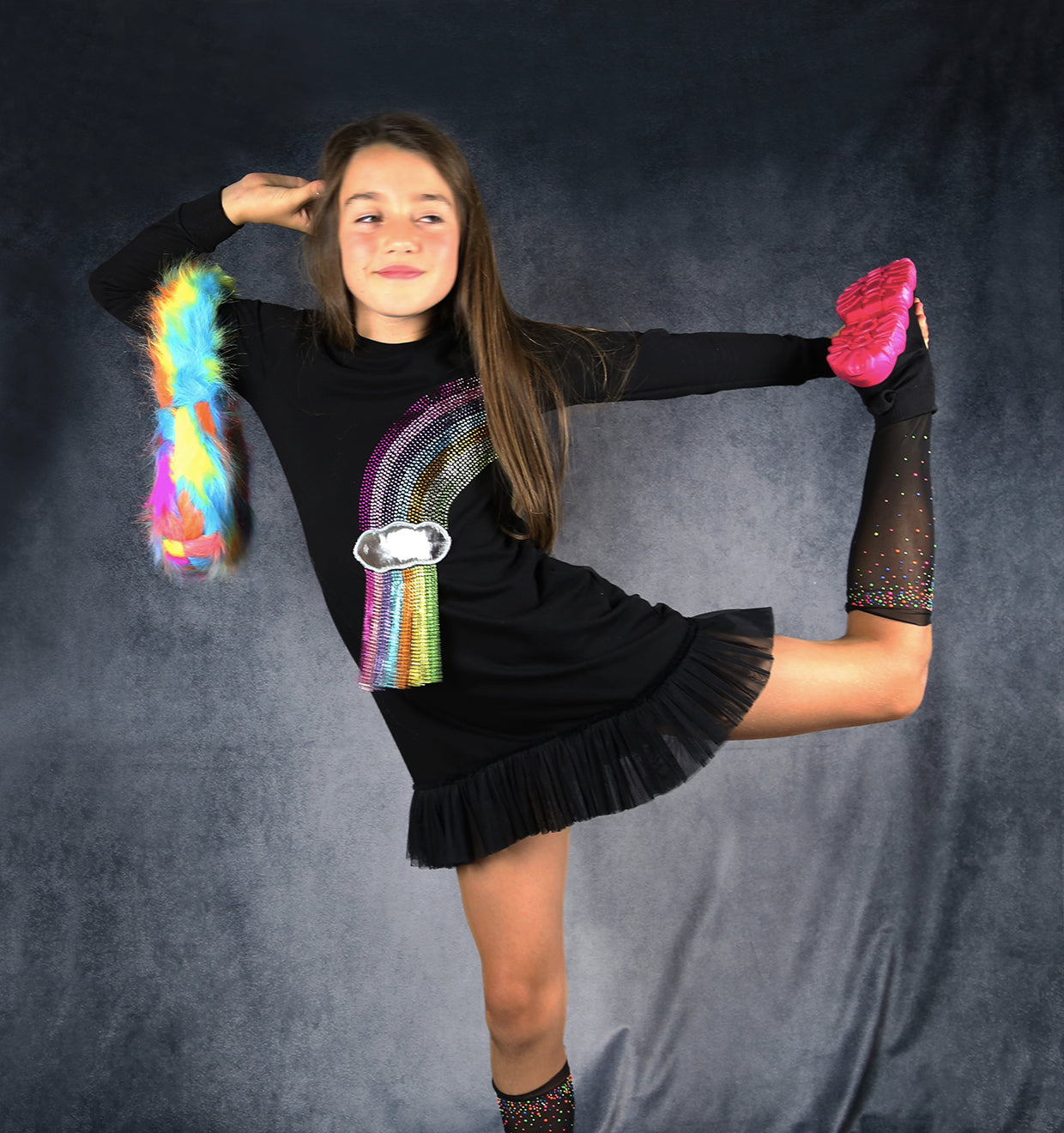 Rainbow Organza Bustle Skirt Pride 3-in-1 Design House of Rainbow Organza Bustle Skirt Pride 3-in-1 Design House of
