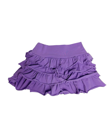 Frilly Mini Cotton Skirt-Short