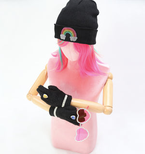 Rainbow Beanie / Black