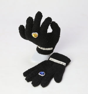 Bejeweled Gloves / Black