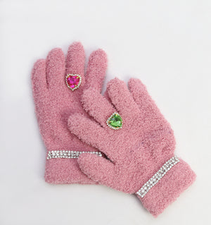 Bejeweled Gloves / Rose