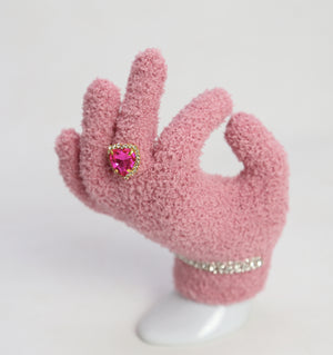 Bejeweled Gloves / Rose