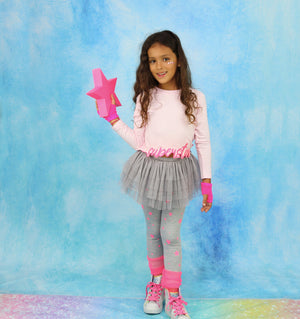 Grey Stars Tutu Leggings