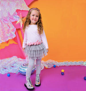 Grey Stars Tutu Leggings