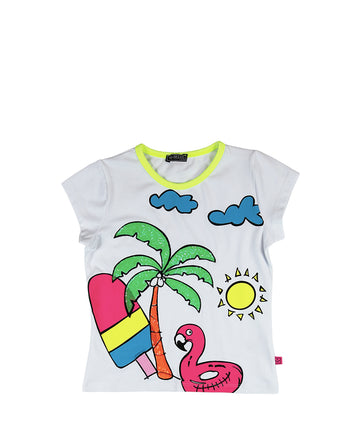 Hawaiian Sequin-Embellished T-shirt