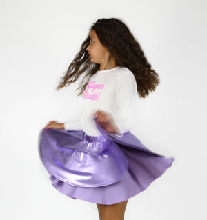 Lilac Metallic Skirt