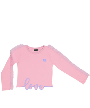 Love Tulle Sleeve Top