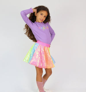 Roxy Rainbow Sequin Skirt