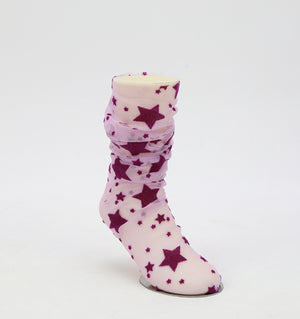 Purple Stars Tulle Socks