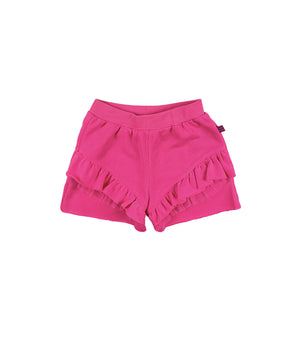 Neon Pink Ruffle Shorts