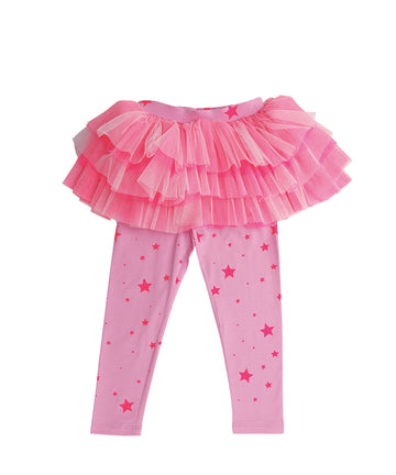Pink Stars Tutu Leggings