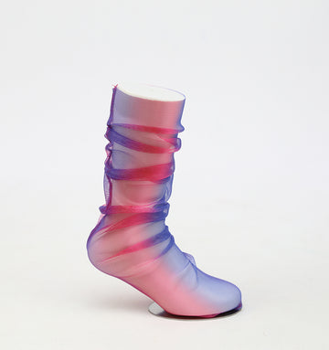 Ombre Pink and Blue Tulle Socks