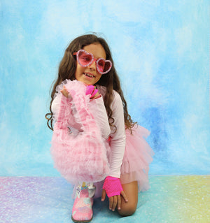 Pink Heart Gems Party Sunglasses