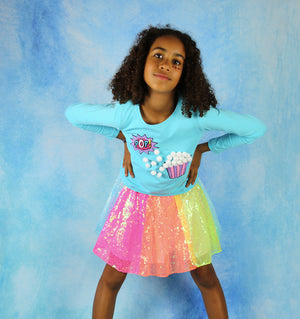 Roxy Rainbow Sequin Skirt