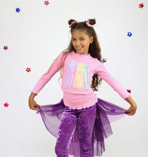 Purple Plum Velvet Tutu Leggings