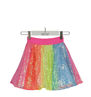 Roxy Rainbow Sequin Skirt
