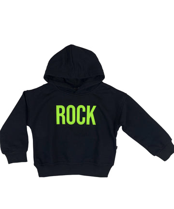 Rock 3D Printed Hoodie / Black