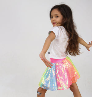 Roxy Rainbow Sequin Skirt