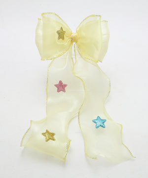 Stars Bow Clip / Yellow