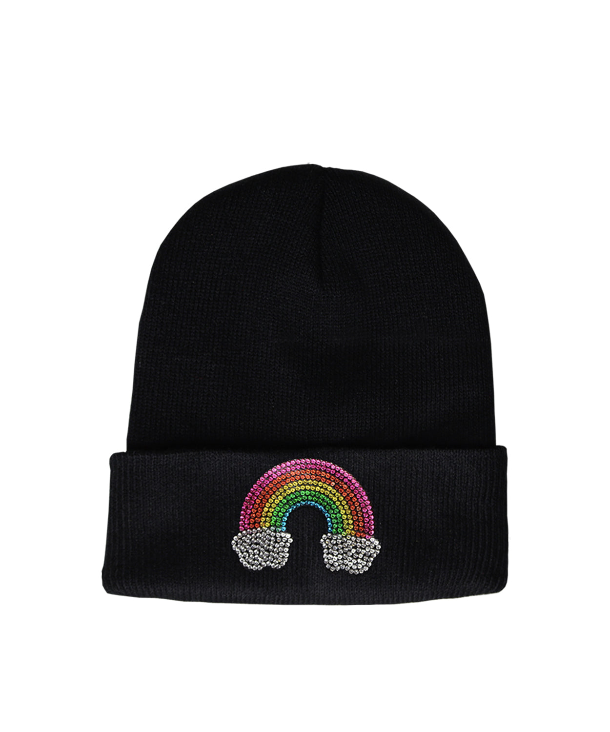 Rainbow Beanie Black Kaylakids