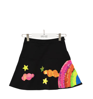 Sky High Cotton Skirt / Black