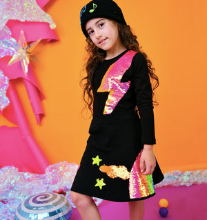 Sky High Cotton Skirt / Black