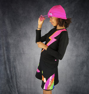 Sky High Cotton Skirt / Black