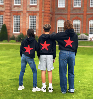 Kayla Teens - Star Hoodie / Black