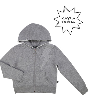Kayla Teens - Slash Zip Up / Grey