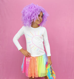 Roxy Rainbow Sequin Skirt