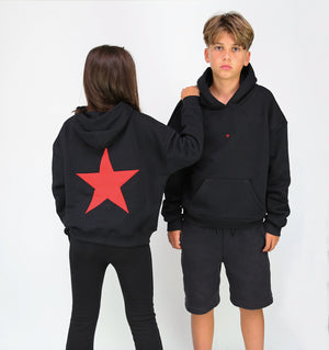 Kayla Teens - Star Hoodie / Black