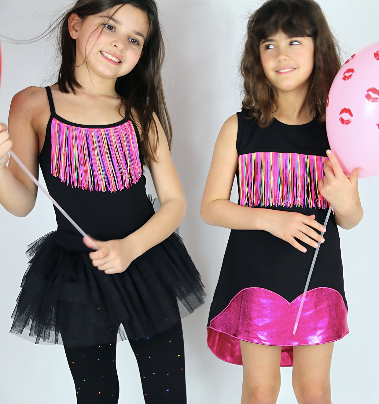 Black Fringe Strappy