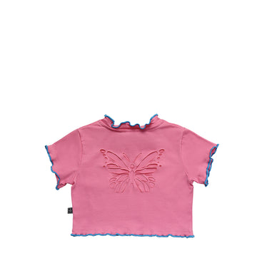 Butterfly Crop Top / Pink