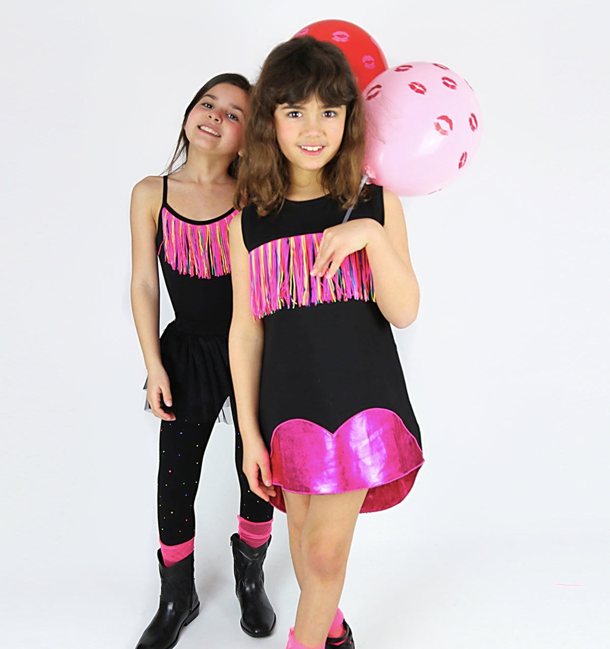 Black Fringe Strappy