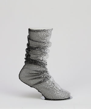 Silver Metallic Tulle Socks